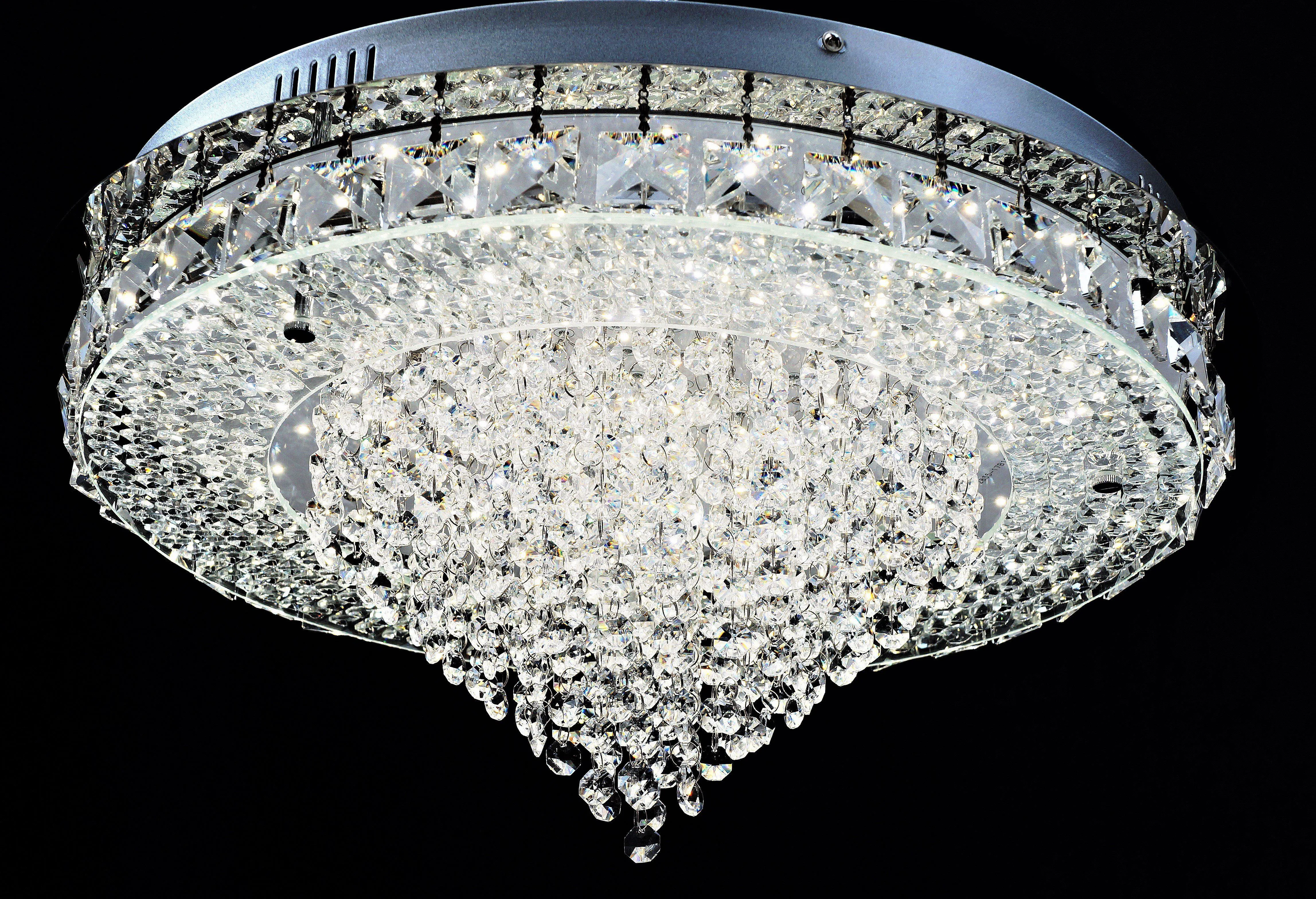 004/50/200 Circular 50cm Flush Light Polished Chrome