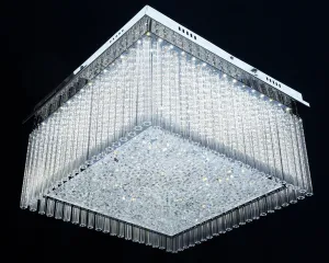 007/45/150 Square 45cm Flush Light Polished Chrome
