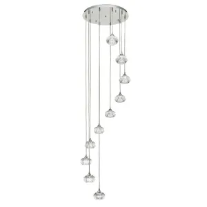 01/3432LF 10 Light Suspended Light Chrome