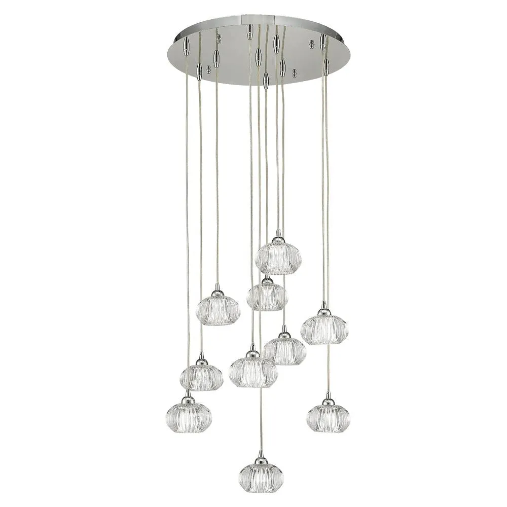01/4432LF 10 Light Suspended Light Chrome