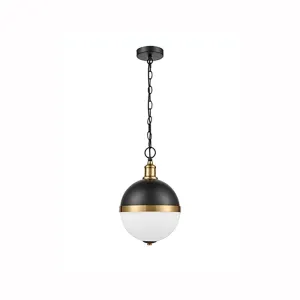 022HCP Ball Single Pendant Matt Black