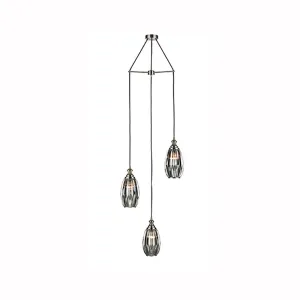 053/3-1242LF 3 Light Suspended Light Satin Nickel