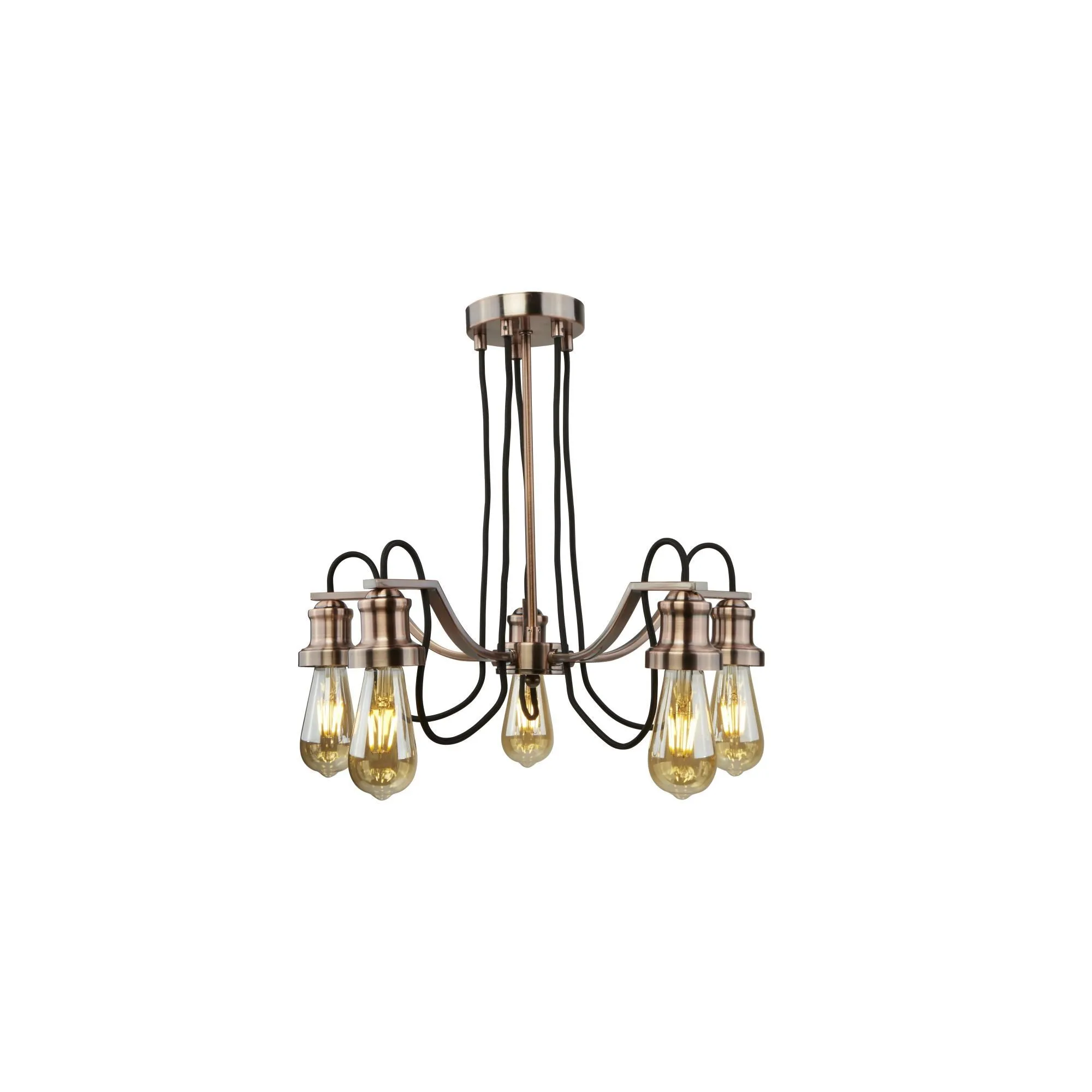 1065-5CU Olivia Antique Copper 5 Light Multi Arm Light