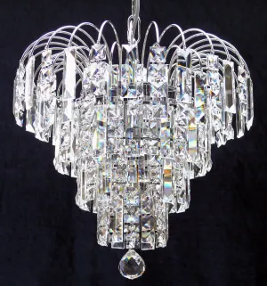 120/36/5 Bocelli 5 Light Suspended Light Polished Chrome