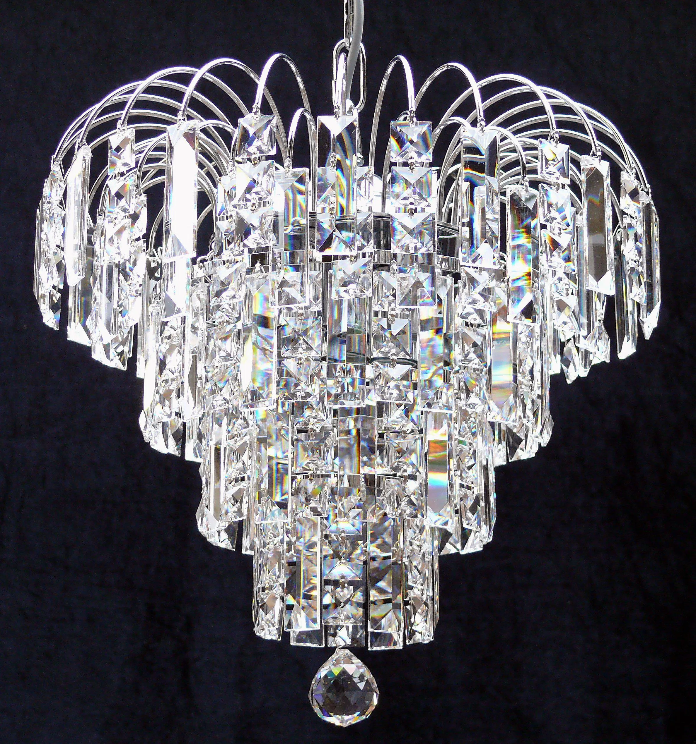 120/36/5 Bocelli 5 Light Suspended Light Polished Chrome