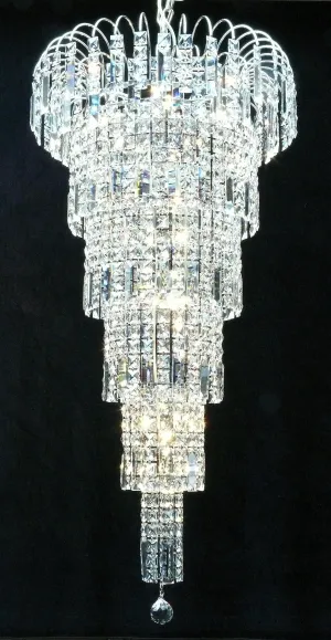 120/50/11 EXT Bocelli 11 Light Suspended Light Polished Chrome