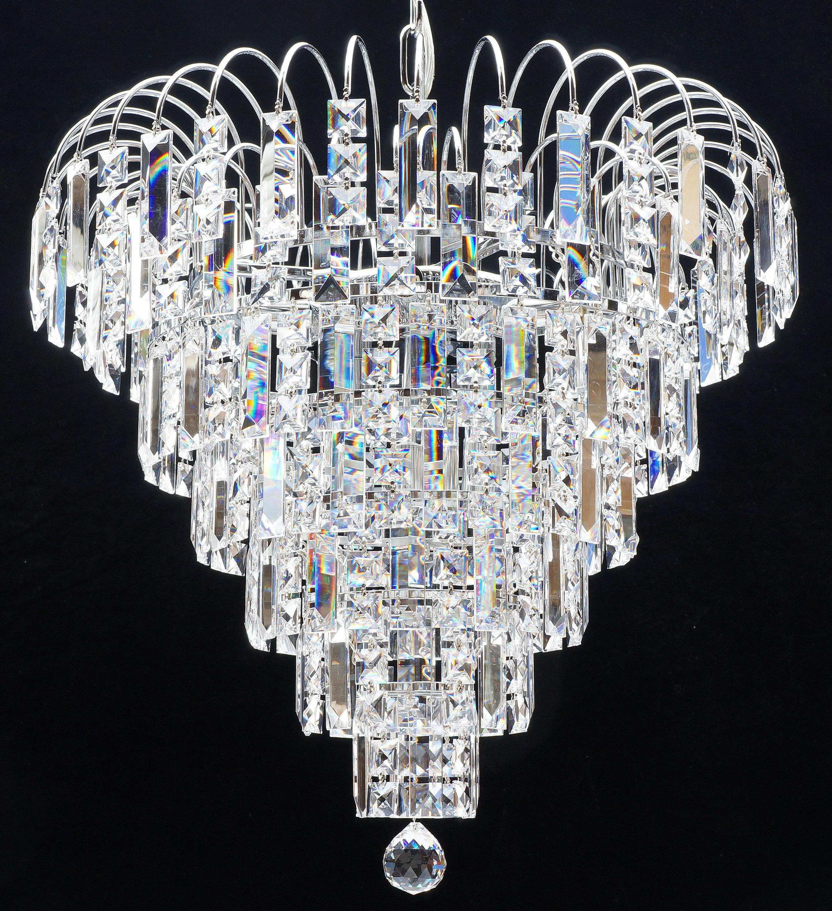 120/50/8 Lighting Bocelli 8 Light Suspended Light Polished Chrome