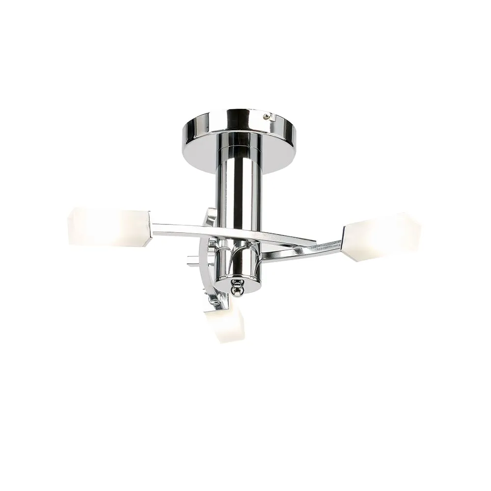 146-3CH Havana 3 Light Chrome Semi Flush Light
