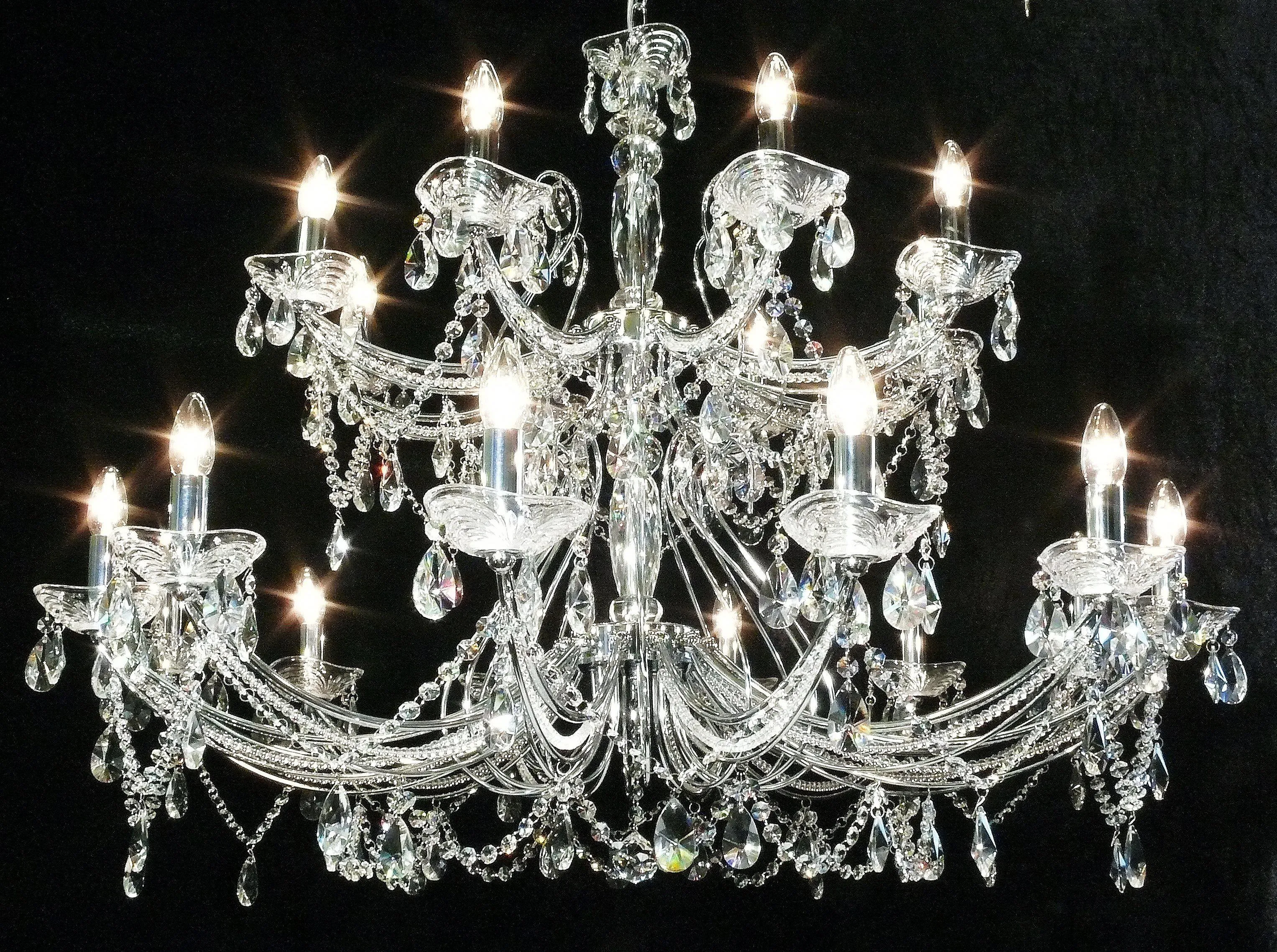 1524/12 8 Concerto 20 Light Multi Arm Light Polished Chrome