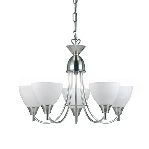 1805-5SC Alton 5 Light Satin Chrome Multi Light Pendant