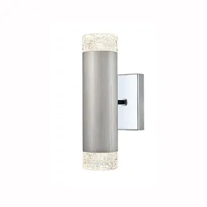 2-2242LF 2 Light Wall Light Satin Nickel