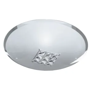 2198-32 Quadrex Round Flush Light with Square Crystal Windows