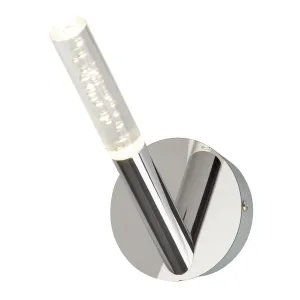 2371-1CC Bubbles 1 Bathroom Wall Light Bubbled Acrylic & Chrome Rods
