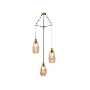 253/3-5242LF 3 Light Suspended Light Bronze