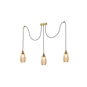 253/3-8242LF 3 Light Suspended Light Bronze