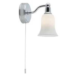 2931-1CC-LED Belvue Bathroom Wall Light White Shade Chrome