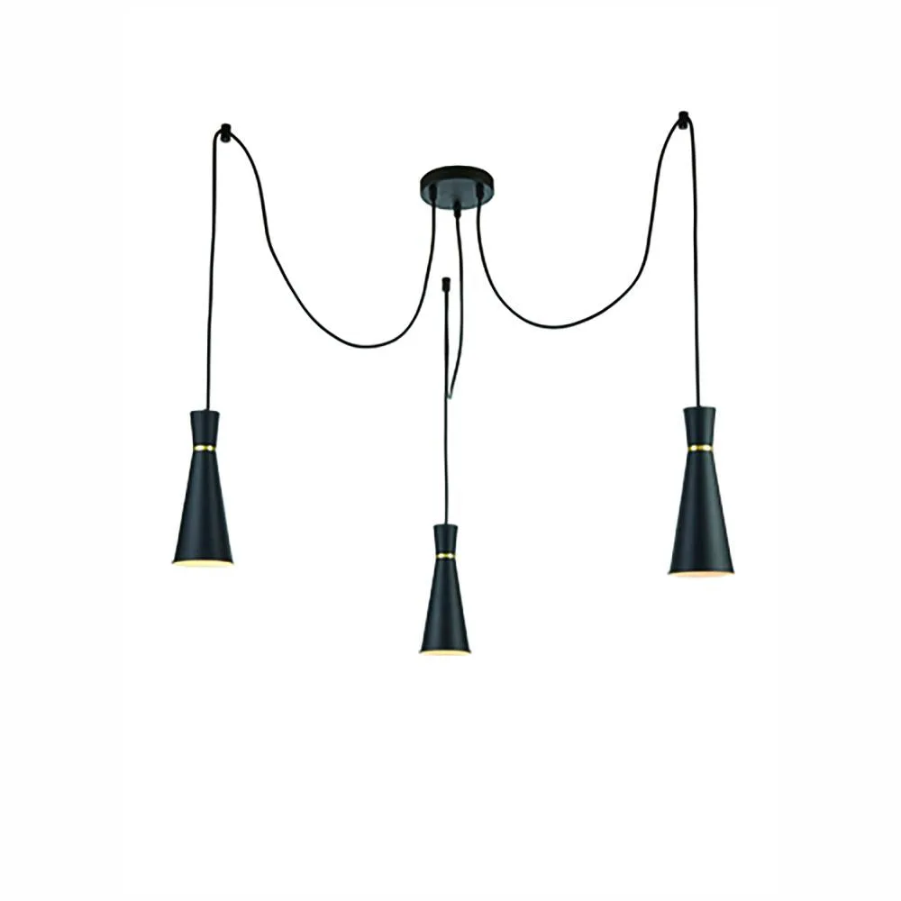3-1342LF 3 Light Suspended Light Matt Black