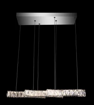 3 Light Bar Pendant Remote Colour Changing LED Chandelier