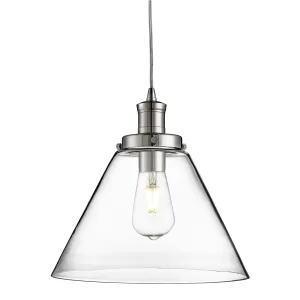 3228CC Pyramid Chrome Clear Glass Single Pendant