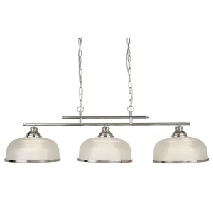 3593-3SS Bistro II Satin Silver 3 Light Bar Pendant