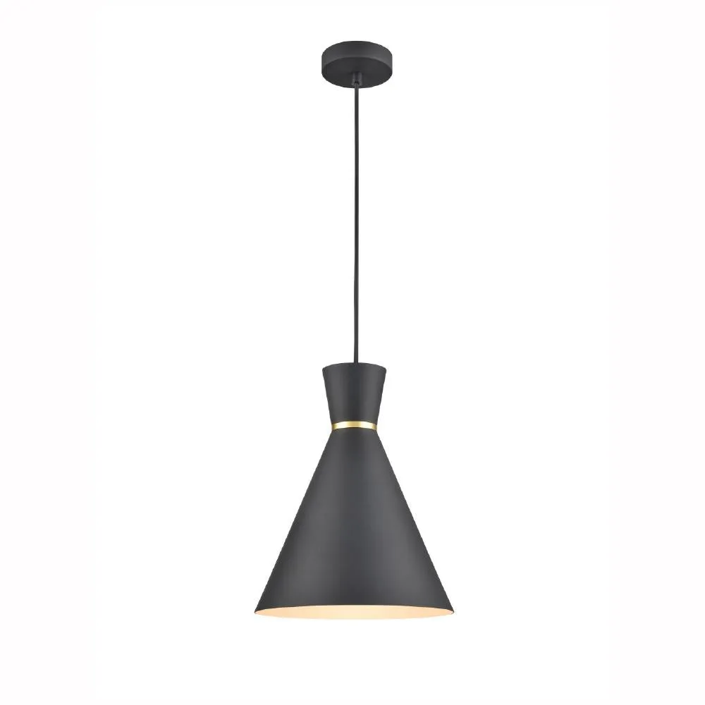 412HCP Single Pendant Matt Black