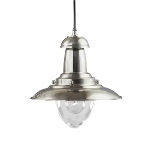 4301SS Fisherman Satin Silver Single Pendant