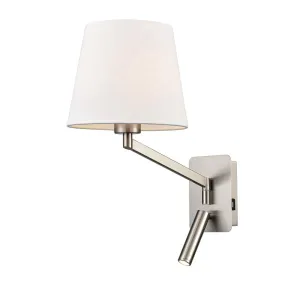 4711/221BW Swing Arm Wall Light LED with USB