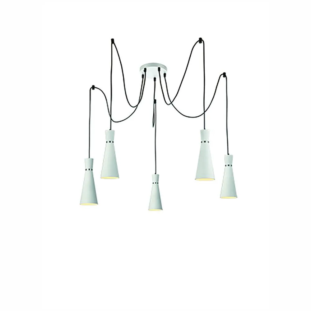 5-0342LF 5 Light Suspended Light White