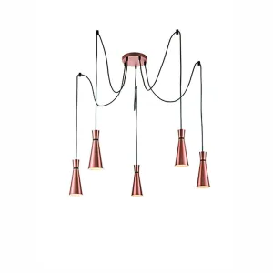 5-2342LF 5 Light Suspended Light Copper