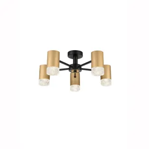 5-3242LF 5 Light Semi Flush Light Gold