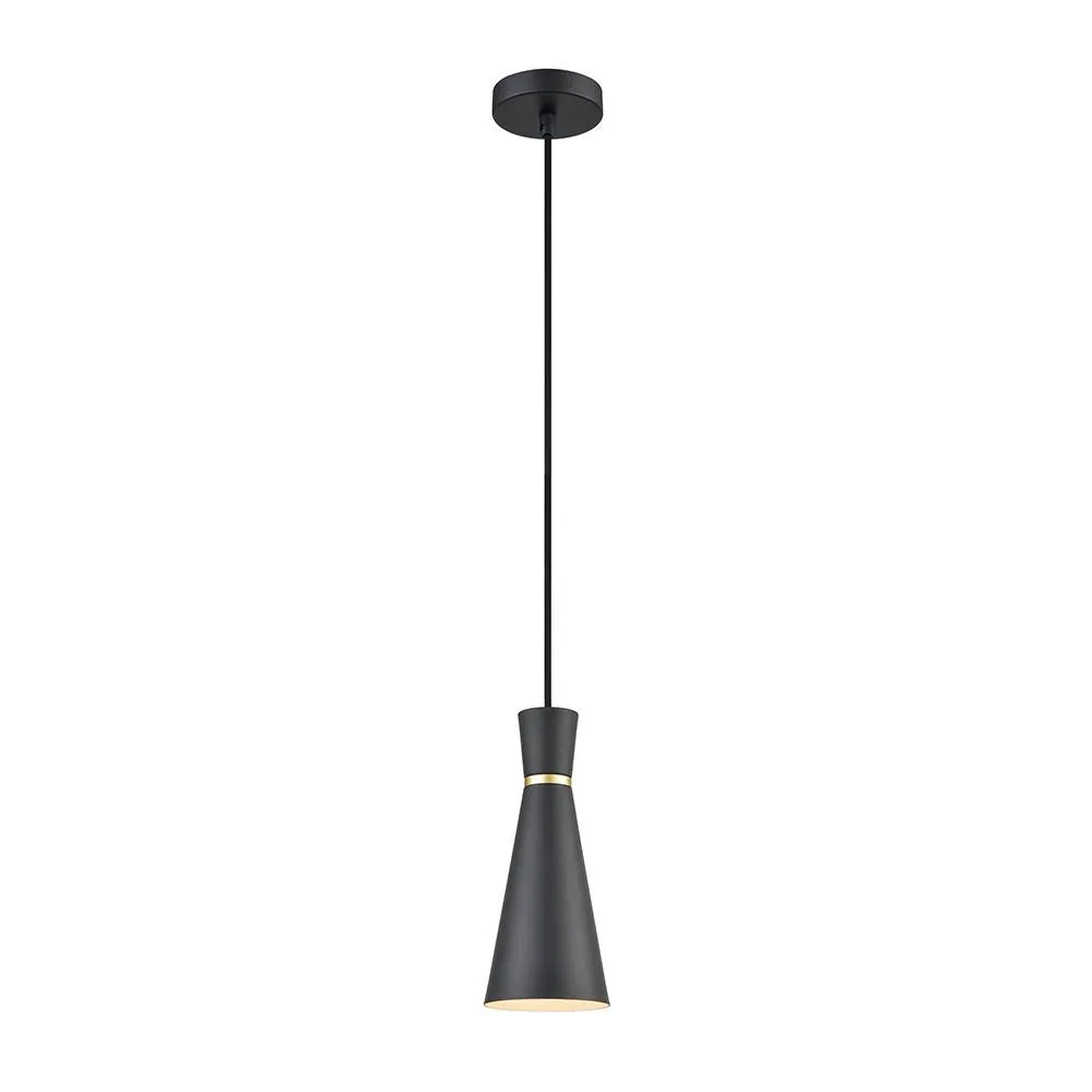 532HCP Single Pendant Matt Black