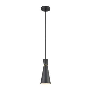 532HCP Single Pendant Matt Black