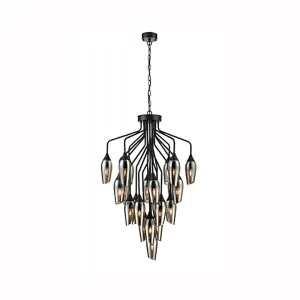 543/22-0242LF 22 Light Suspended Light Matt Black