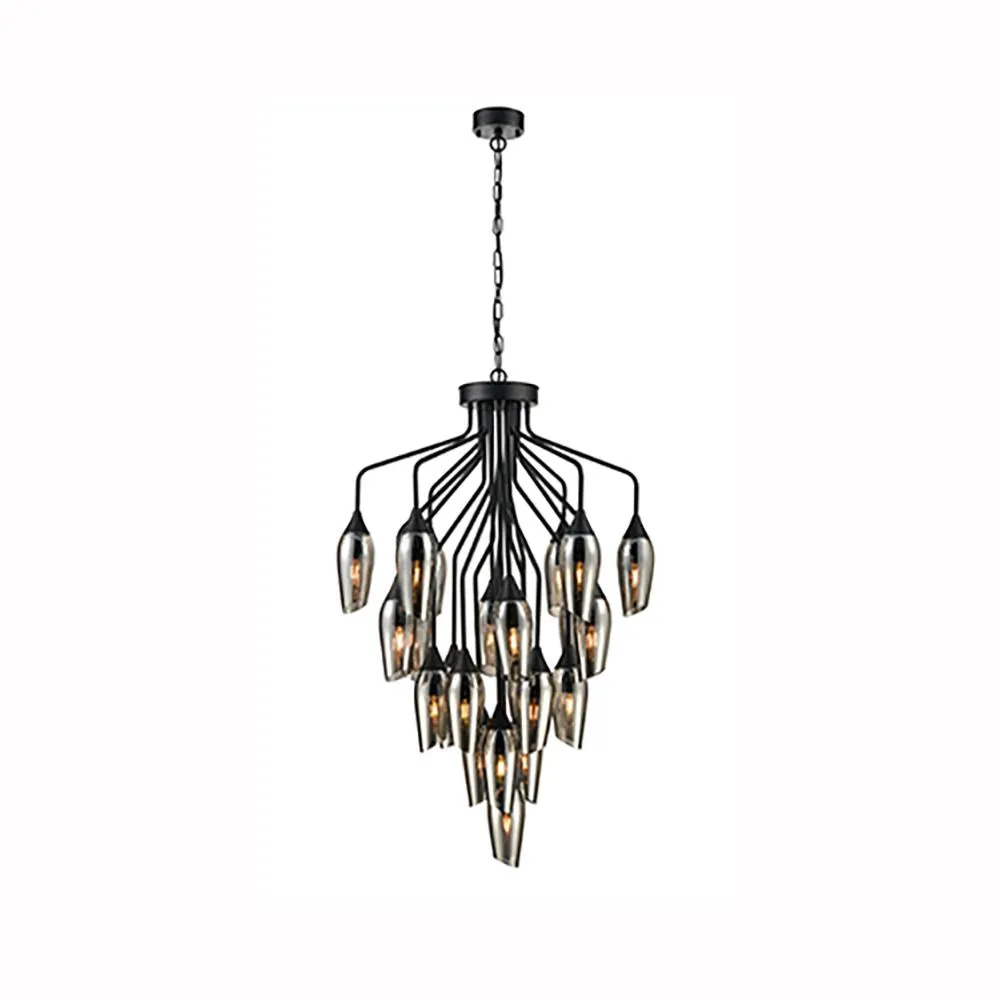 543/22-0242LF 22 Light Suspended Light Matt Black