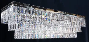 555/12 6 Rectangular Flush Light Polished Chrome