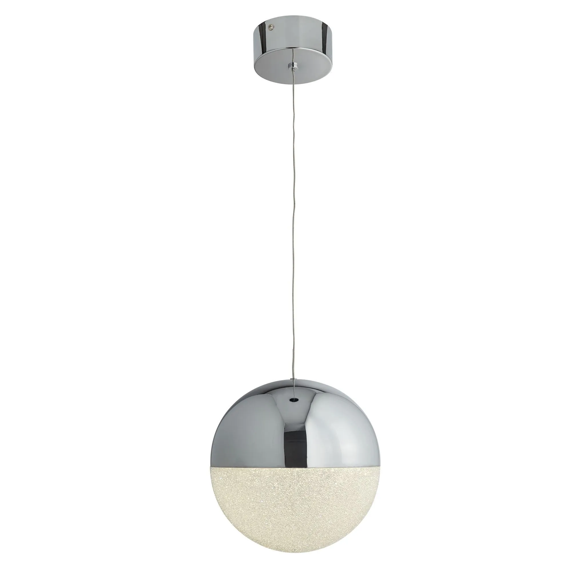 5841CC Marbles Chrome Globe Single Pendant