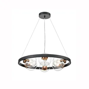 6-6242LF Round 6 Light Suspended Light Antique Gold
