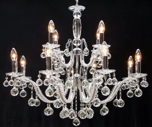 600/8 4 Mozart 12 Light Multi Arm Light Polished Chrome