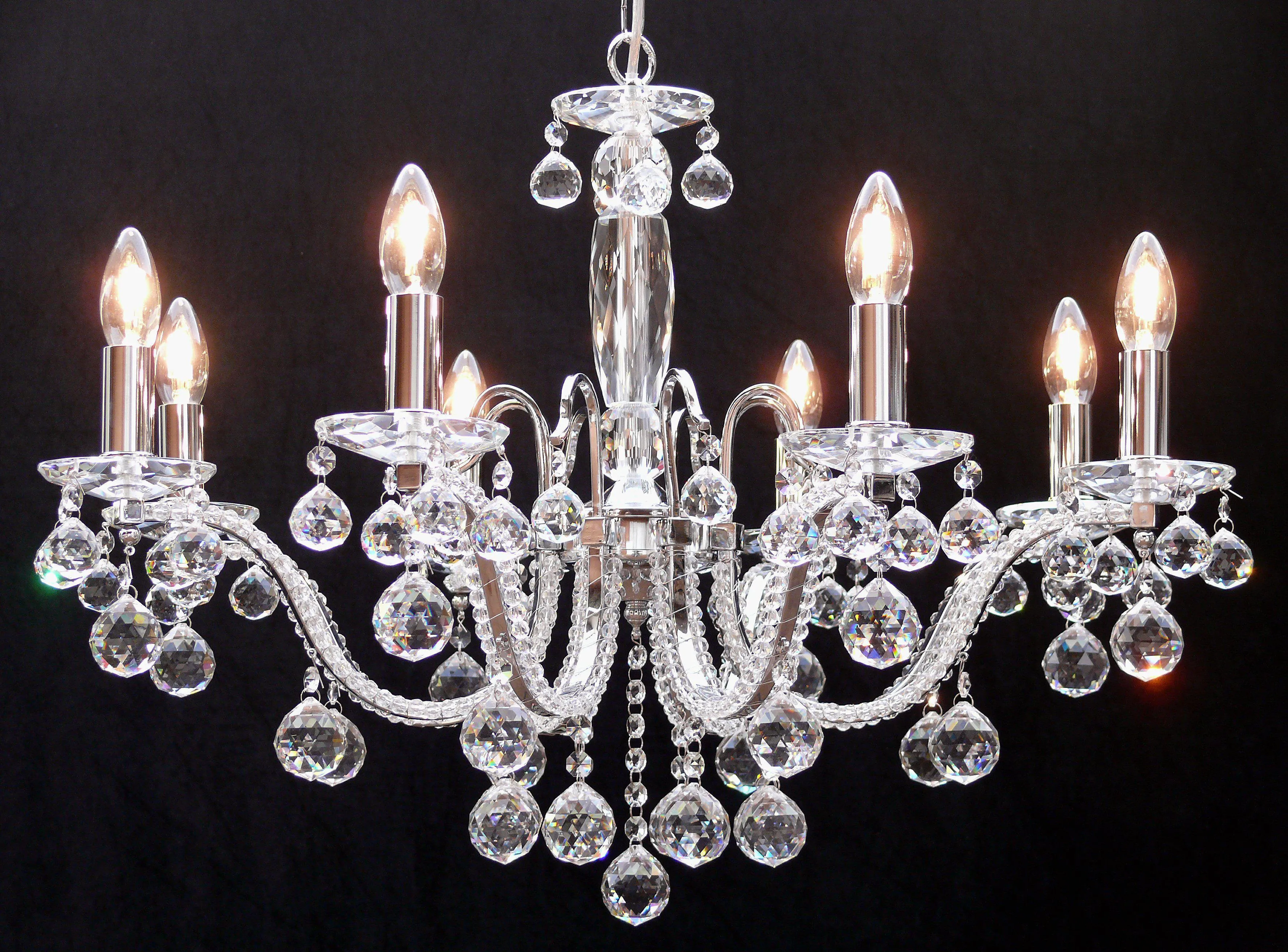600/8 Mozart 8 Light Multi Arm Light Polished Chrome
