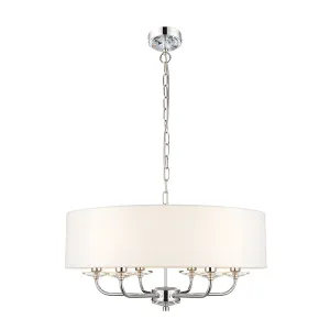 60179 Nixon 6 Light Nickel Multi Arm Light