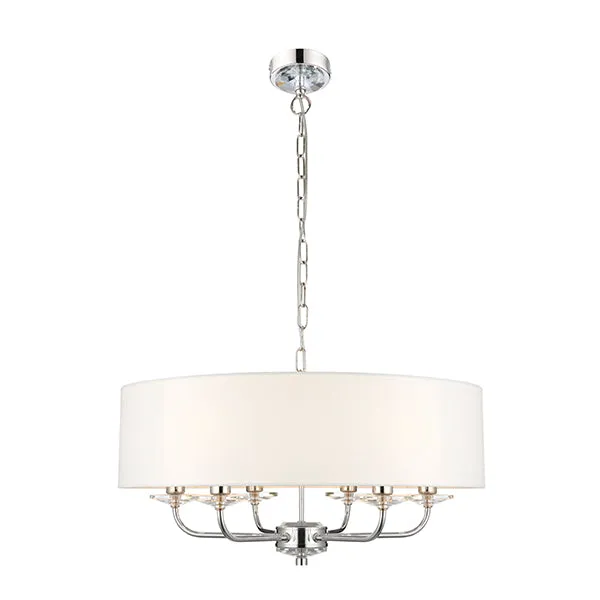60179 Nixon 6 Light Nickel Multi Arm Light