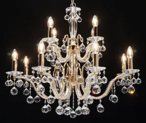 606/8 4 Mozart 12 Light Multi Arm Light French Gold