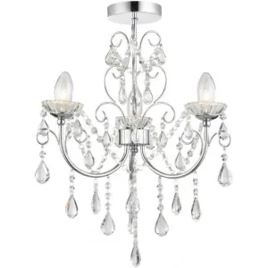 61251 Tabitha 3 Light Chrome Bathroom Semi Flush Light