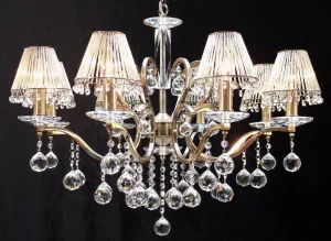 624/8 Tarlini 8 Light Multi Arm Light Antique Brass