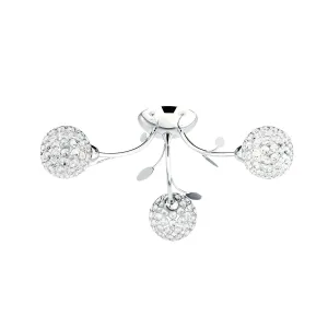 6573-3CC Bellis Li Chrome 3 Light Flush Light