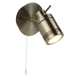 6601AB Antique Brass Bathroom Wall Spotlight