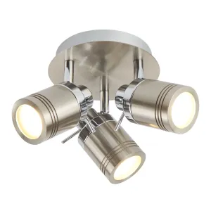 6603SS Samson Satin Silver 3 Light Spotlight Plate