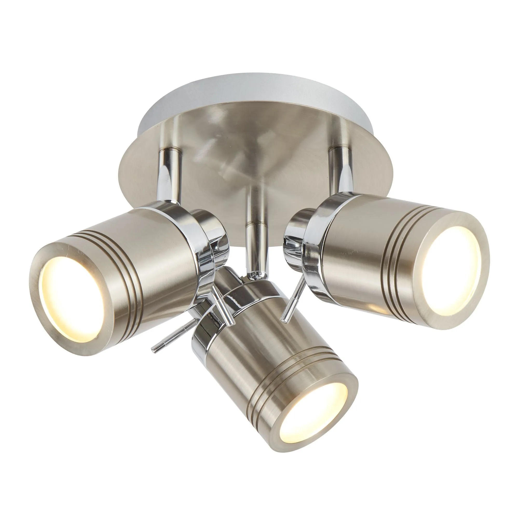 6603SS Samson Satin Silver 3 Light Spotlight Plate