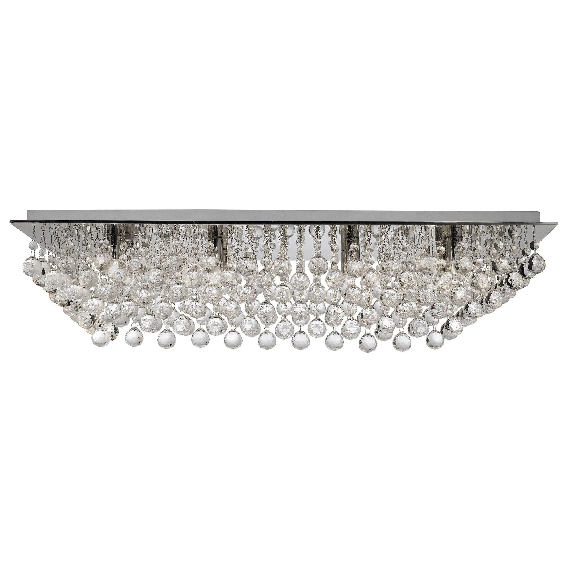 6728-8CC Hanna Chrome Rectangular 8 Light Flush Light