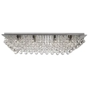 6728-8CC Hanna Chrome Rectangular 8 Light Flush Light